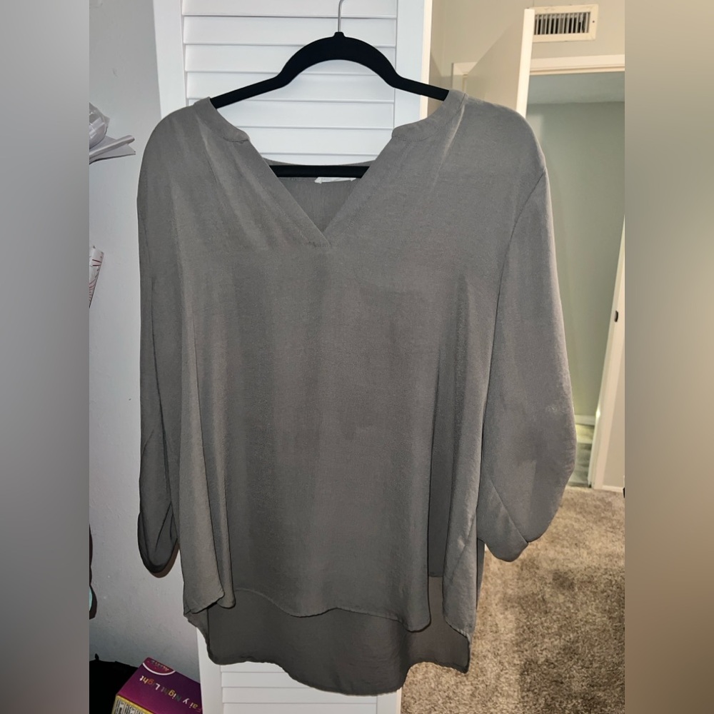 Maurices Green Boxy 3/4 Sleeve Blouse